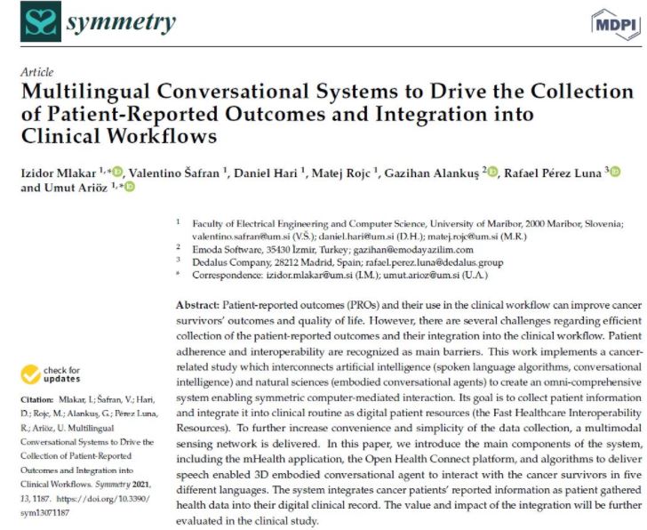 PERSIST H2020 Ekibinden başka bir ortak bilimsel yayın