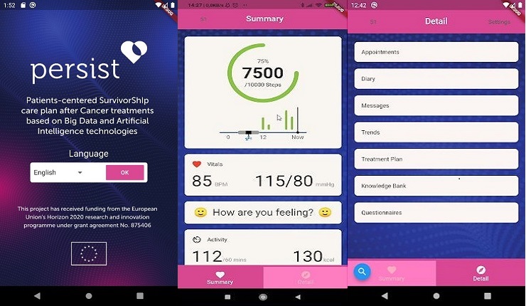 PERSIST H2020 projesi kapsamında, Emoda Yazılım'ın öncülüğünü yaptığı Görev 4.1 "PERSIST mHealth uygulaması" şubat ayında geliştirilmiş ve teslim edilmiştir